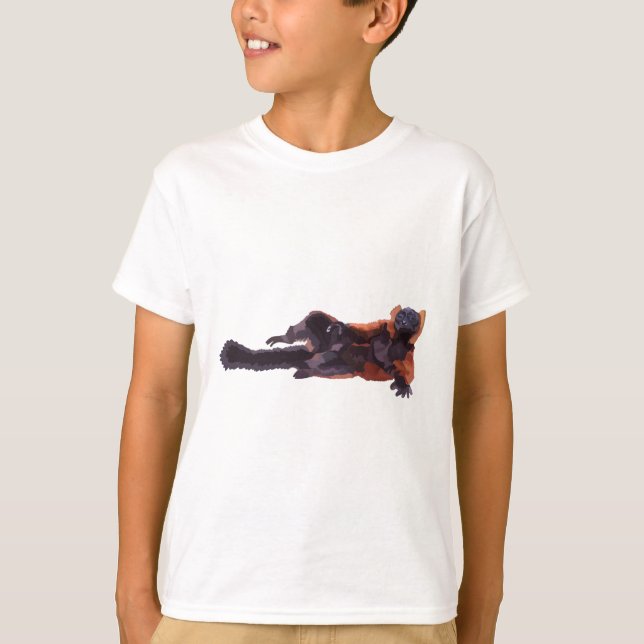 R är för Red Ruffed Lemur T Shirt (Framsida)