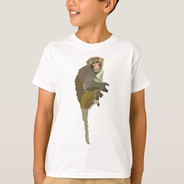 R är för Rhesus Macaque T Shirt (Framsida)