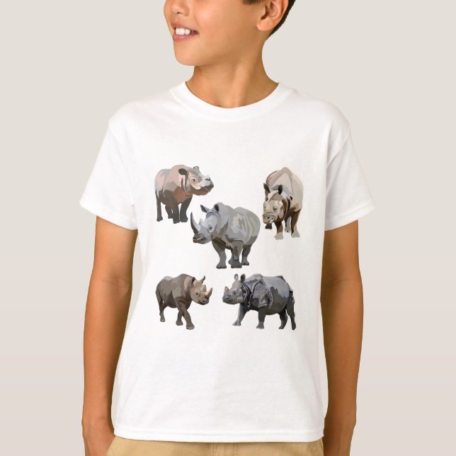 R är för Rhino T Shirt (Framsida)