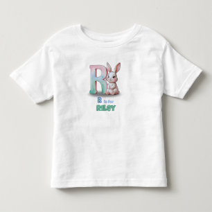 R är för Riley - Anpassad Namn T-Shirt för Småbarn