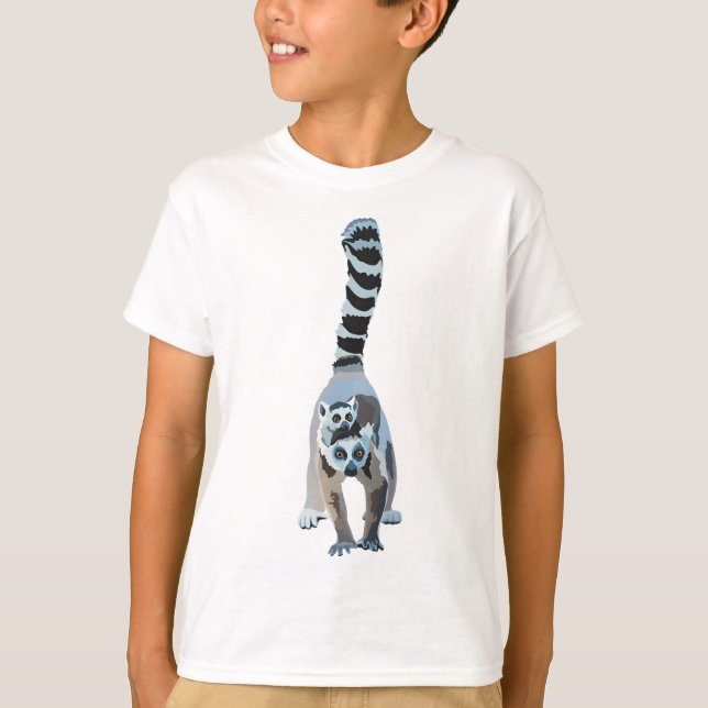 R är för Ring Tails Lemur T Shirt (Framsida)