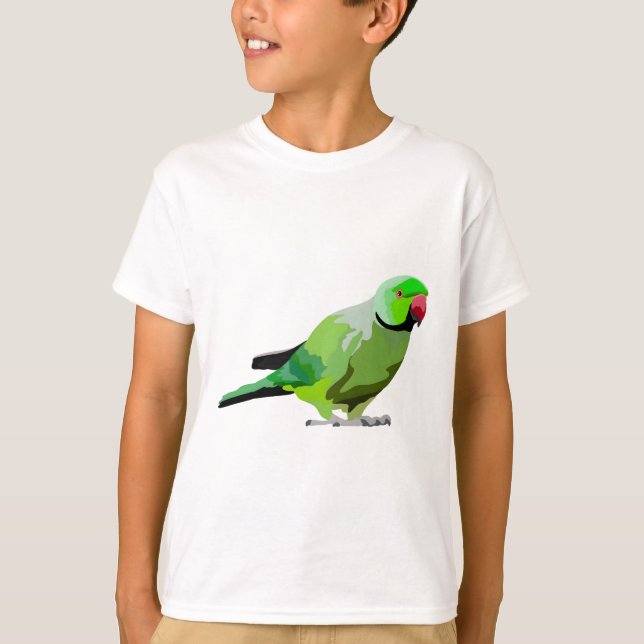 R är för Ro Ringed Parakeet T Shirt (Framsida)