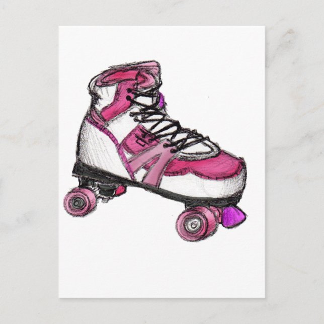 R är för Rollerskate Vykort (Framsida)