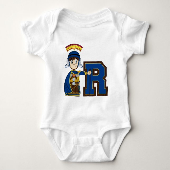 R är för romersk soldat tee shirt (Framsida)