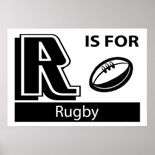 R är för Rugby Poster
