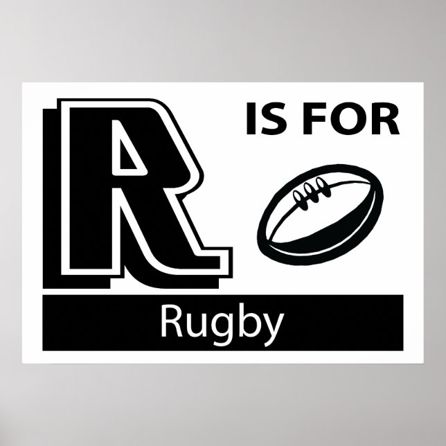 R är för Rugby Poster (Framsidan)