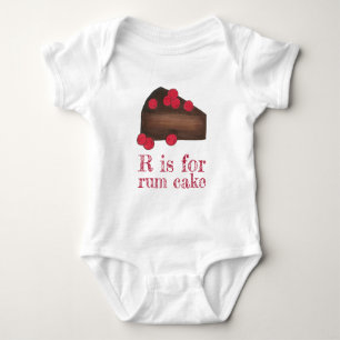 R är för RUM CAKE Jamaican Cake Slice ABCs T Shirt