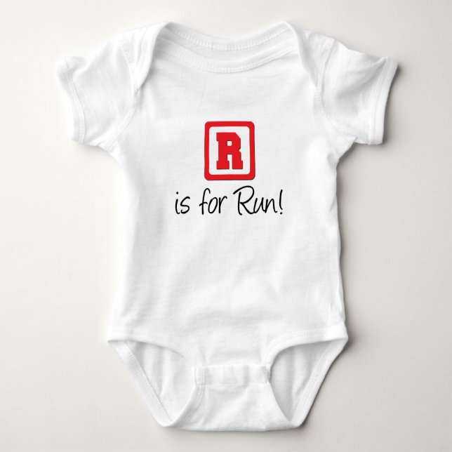 R är för springa t-shirt (Framsida)