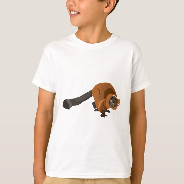 R är Red Ruffed Lemur T Shirt (Framsida)