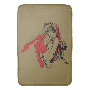 R&B Manga, Kattflickor Furry Loli Anime Badrumsmatta