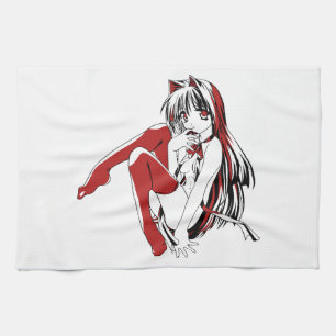 R & B Manga, Neko Catgirl Furry Loli Anime Kökshandduk