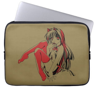 R & B Manga, Neko Catgirl Furry Loli Anime Laptop Fodral