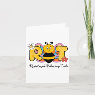 R Bee T-registrerad beteendetekniker RBT-Blommigt Kort
