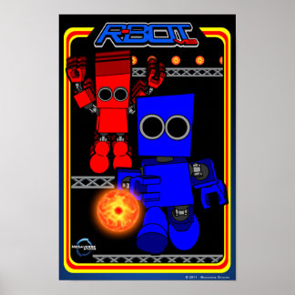 R-Bot VS. Retro-spel Poster