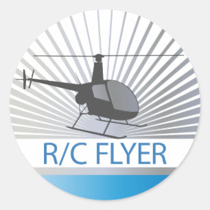 R--CreklambladCopter Runt Klistermärke