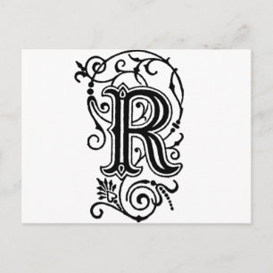 R Decorative Brev Vykort