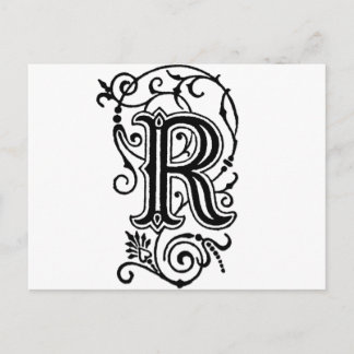 R Decorative Brev Vykort