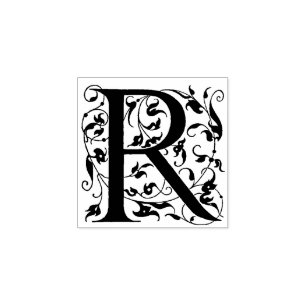R Decorative First Brev Stämpel