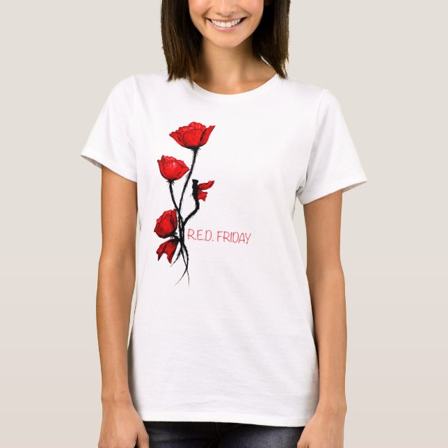 R.E.D. Den röda fredagen - minns utplacerad alla T Shirt (Framsida)