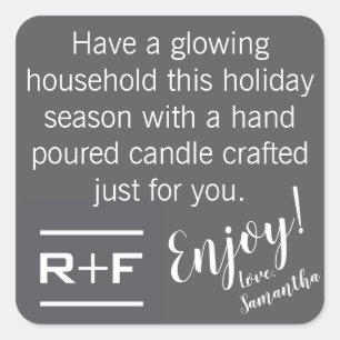 R+F Gift Sticker Fyrkantigt Klistermärke