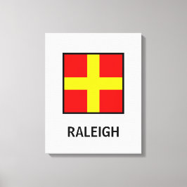 R Family Namn Nautical Flagga Canvastryck