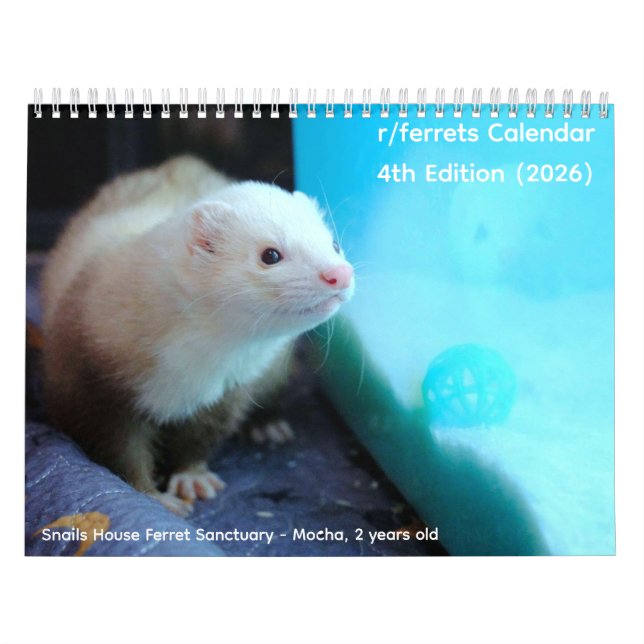 r/ferrets Kalender 4:e upplagan (2026) (Omslag)