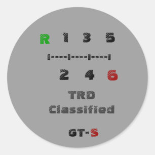 R hemlig TRD, 1   3   5, I----Mig----Mig----Mig… Runt Klistermärke