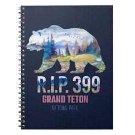 R.I.P. 399 Drottning av Tetons Bear Anteckningsbok
