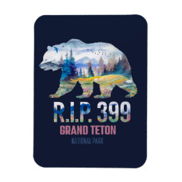 R.I.P. 399 The Queen of the Tetons Bear Magnet