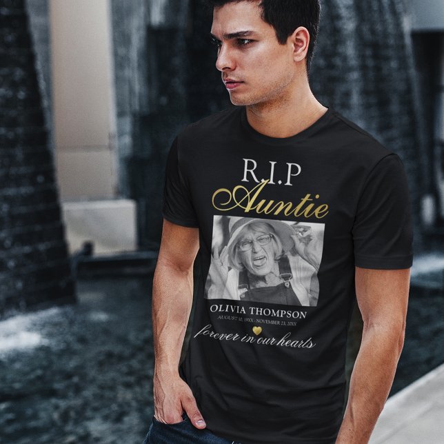 R.I.P Auntie Photo Memorial T-Shirt (Skapare uppladdad)