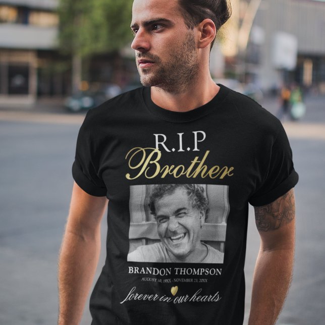 R.I.P Brother Photo Memorial T Shirt (Skapare uppladdad)