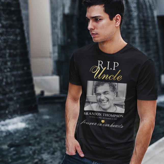 R.I.P Farbror Photo Memorial T-Shirt (Skapare uppladdad)