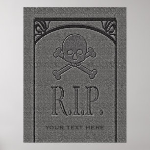 R.I.P. GravestoneHalloween för anpassningsbar Poster