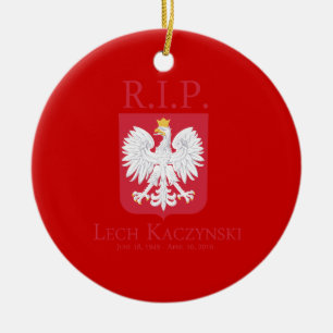 R.I.P. Lech Kaczynski Julgransprydnad Keramik