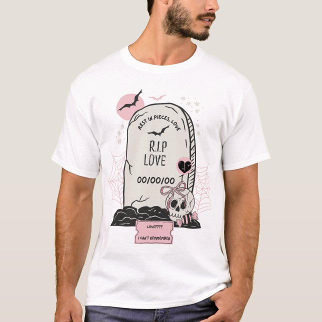 R.I.P. Love — Funny Anti-Valentine’s Day t-shirt (Framsida)