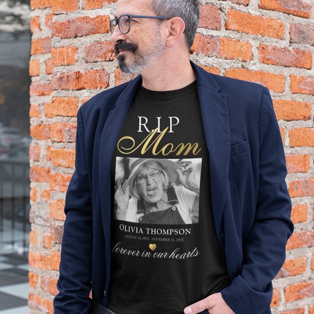 R.I.P Mamma Photo Memorial T-Shirt (Skapare uppladdad)