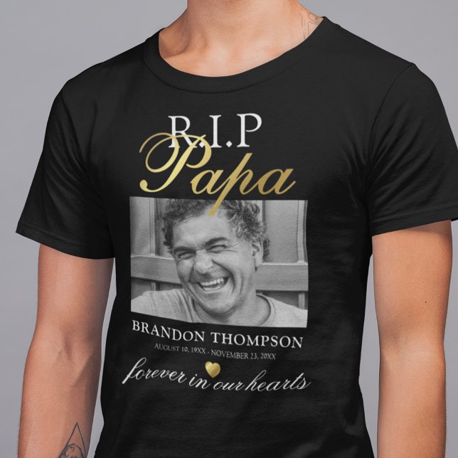 R.I.P Pappa Photo Memorial T-Shirt (Skapare uppladdad)
