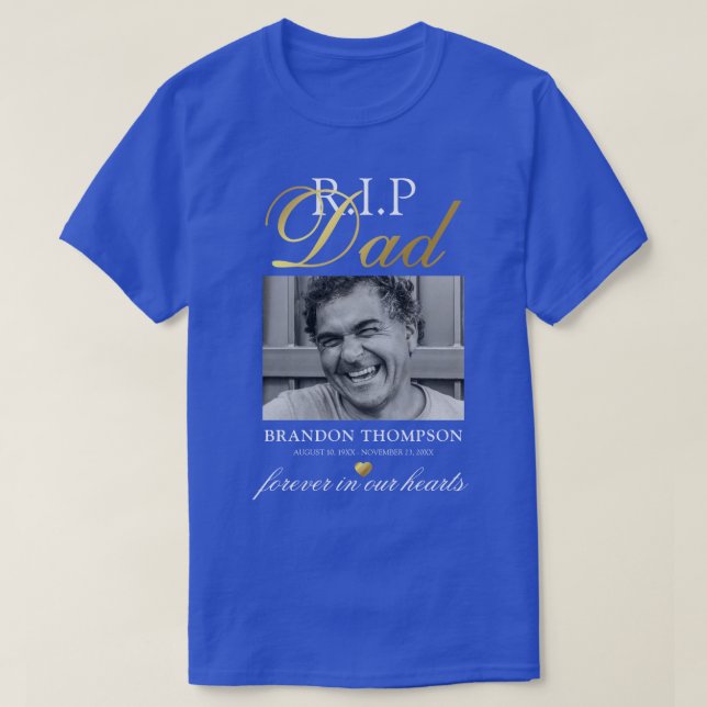 R.I.P Pappa Photo Memorial T Shirt (Design framsida)