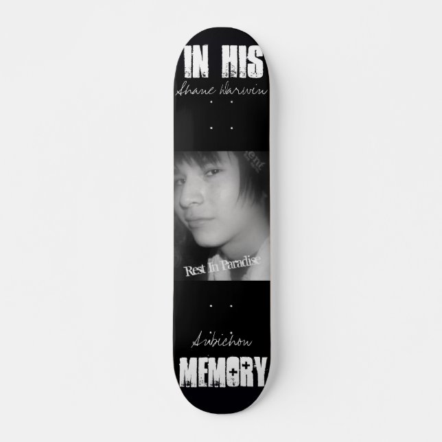 R.I.P. Shane Old School Skateboard Bräda 18 Cm (Framsida)
