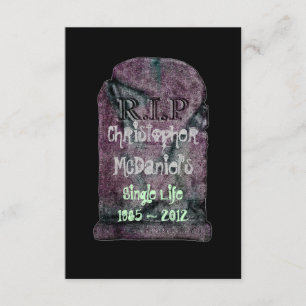 ’R.I.P Single Life’- Bachelor Party Inbjudningar