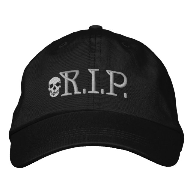 R.I.P. Skull Embroiderad Hat Broderad Keps (Framsida)