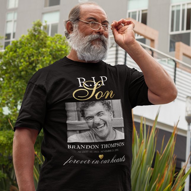 R.I.P Son Photo Memorial T-Shirt (Skapare uppladdad)