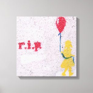 r.i.p. stencilera: flicka med den röda ballongen canvastryck