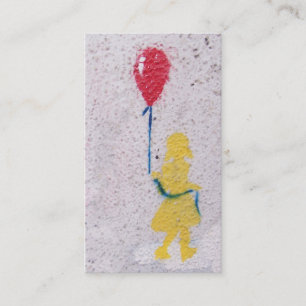 r.i.p. stencilera: flicka med den röda ballongen visitkort
