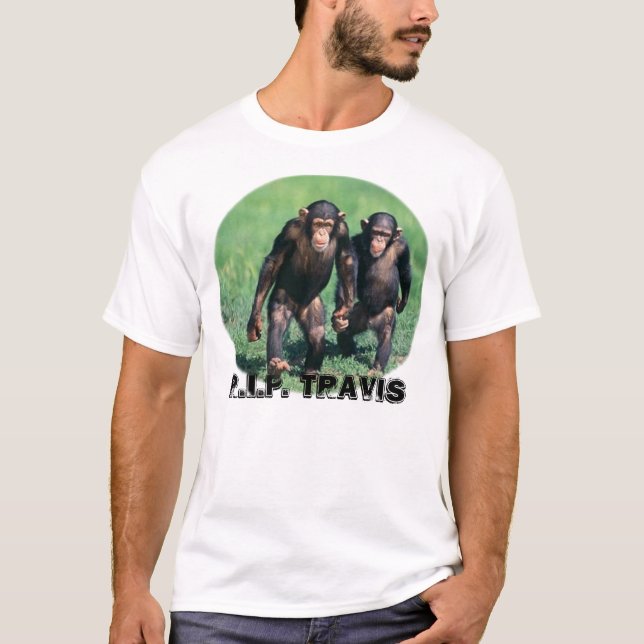 R.I.P. Travis schimpansen Tee Shirt (Framsida)