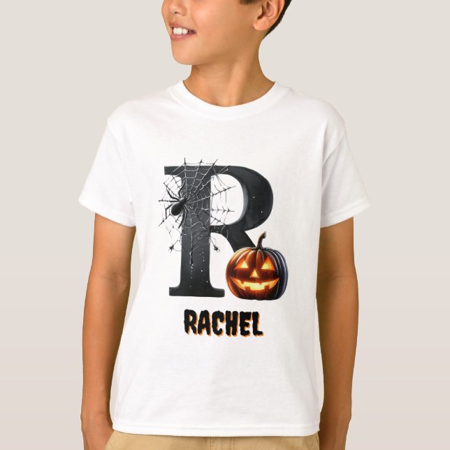 R Initial Bus eller Godis Söt Halloween T Shirt (Framsida)