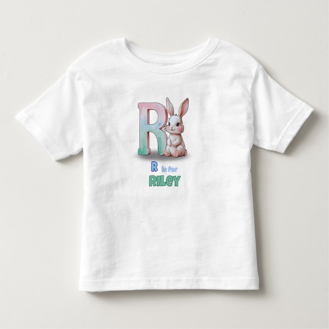 R is for Riley - Custom Toddler Name Tee (Framsida)