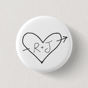 R+J Romeo och Juliet pin Knapp