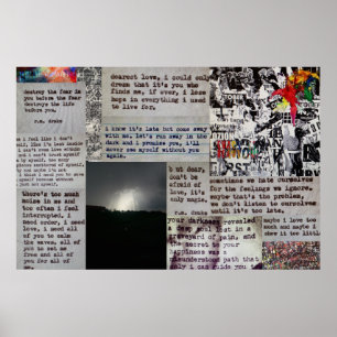 r.m. citattecken och teckningar i drake på en post poster