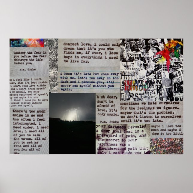 r.m. citattecken och teckningar i drake på en post poster (Framsidan)